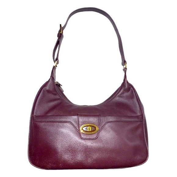 Etienne Aigner Handbags - 🆕 Etienne Aigner Vintage Leather Burgundy Shoulder Bag Handbag Pocketbook Purse